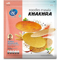 Induben Khakhrawala Premium Tasty and Healthy Indian Gujarati Snacks Khakhra 200gm (7 oz) NOODLES MASALA Pack of 2