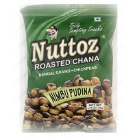 Nuttoz Roasted Chana, 150g Pack of 2, Hing Jeera, Nimbu Pudina, Black Pepper, Masala Flavors (Nimbu Pudina Roasted Chana)