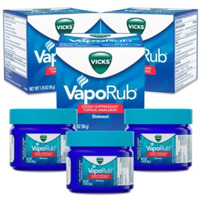Vicks VapoRub, Chest Rub Ointment, Relief from Cough, Cold, Aches, & Pains with Original Medicated Vicks Vapors, Topical Cough Suppressant, 1.76 Ounce (Pack of 3)