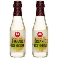 Wan Ja Shan Organic Rice Vinegar 10oz. USDA Certified Organic, Sodium Free, Sugar Free, MSG Free Kosher, Great for Cooking, Sushi, Salad and more - 4.5 Percent Acidity. (10oz Pack of 2)
