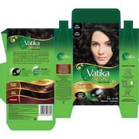 Dabur Vatika 100% Natural Henna Hair Color Creme Kit - Rich Black