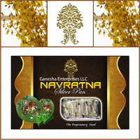 Navratna Silver Pan (Paan). 10 Pieces Each. -