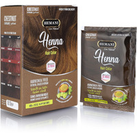HEMANI Hair Henna Color 2.12 OZ (60g) 6 Applications, Colors in 20 Minutes - Ammonia Free - Herbal Based Henna (Chestnut)