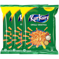 Kurkure Chilli Chatka Indian Chips Pack of 3