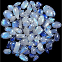 100% Natural Rainbow Moonstone Full Flash Mix Cabochon Loose Gemstone 300Cts.