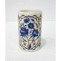 White Marble Candle Pot