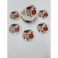 Coaster Set Marble Round.