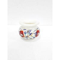 Marble Inlay Handcrafted Candle Pot