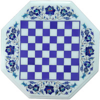 White Marble Chess Board.
