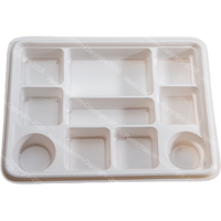 White 10 Compartment Plate