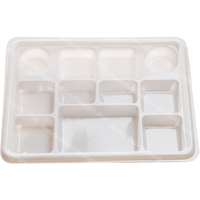 White 11 compartment plate