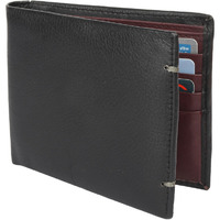 FIONA Mens Leather Bifold Wallet | Wallets For Men RFID Blocking | Genuine Leather | Extra Capacity Mens Black Wallet |