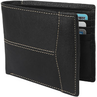 FIONA Mens Leather Bifold Wallet | Wallets For Men RFID Blocking | Genuine Leather | Extra Capacity Mens Black Wallet |