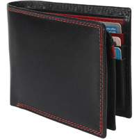 FIONA Mens Leather Bifold Wallet | Wallets For Men RFID Blocking | Genuine Leather | Extra Capacity Mens Black Wallet |