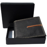 FIONA Mens Leather Bifold Wallet | Wallets For Men RFID Blocking | Genuine Leather | Extra Capacity Mens Black Wallet |