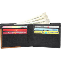 FIONA Mens Leather Bifold Wallet | Wallets For Men RFID Blocking | Genuine Leather | Extra Capacity Mens Black Wallet |