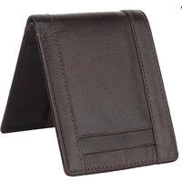 FIONA Mens Leather Bifold Wallet | Wallets For Men RFID Blocking | Genuine Leather | Extra Capacity Mens Brown Wallet |