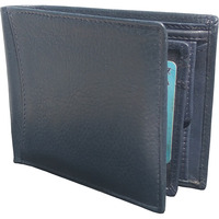 FIONA Mens Leather Bifold Wallet | Wallets For Men RFID Blocking | Genuine Leather | Extra Capacity Mens Blue Wallet |