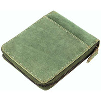FIONA Mens Leather Bifold Wallet | Wallets For Men RFID Blocking | Genuine Leather | Extra Capacity Mens Green Wallet |