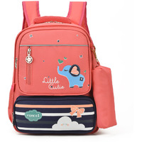 Pink plus Navy-blue Casual Waterproof Backpack School Bag office Teens Boys/Girls (Color: PINK)