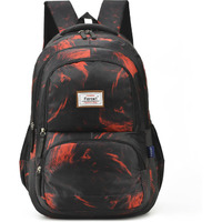 Black plus Red Casual WaterProof Lightweight BackPack School Bag office Teens Boys/Girls (Color: RED)