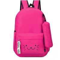 Casual Backpack School Bag Office for Mens Boys Girls Women lightweight unisex Waterproof. (Color: Pink)