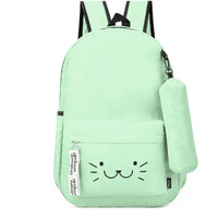 Casual Backpack lightweight unisex Waterproof for Boys & Girls. (Color: Mint Green)