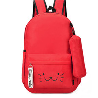 Casual Backpack  for Mens Boys Girls Women lightweight unisex Waterproof.(Color: Red)