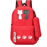 Casual Backpack  for Mens Boys Girls Women lightweight unisex Waterproof.(Color: Red)