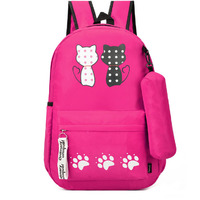 Casual Backpack School Bag Office for Mens Boys Girls Women lightweight unisex Waterproof. (Color: Pink)