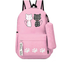 Casual Backpack School Bag Office for Mens Boys Girls Women Teens lightweight unisex Waterproof (Color: Baby Pink)