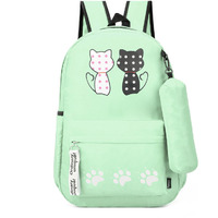 Casual Backpack lightweight unisex Waterproof for Boys & Girls. (Color: Mint Green)