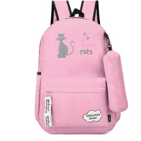 Casual Backpack School Bag Office for Mens Boys Girls Women Teens lightweight unisex Waterproof (Color: Baby Pink)