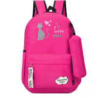 Casual Backpack School Bag Office for Mens Boys Girls Women lightweight unisex Waterproof. (Color: Pink)