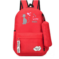 Casual Backpack  for Mens Boys Girls Women lightweight unisex Waterproof.(Color: Red)
