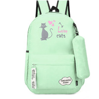 Casual Backpack lightweight unisex Waterproof for Boys & Girls. (Color: Mint Green)