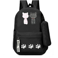 Casual Backpack School Bag Office for Mens Boys Girls Women Teens lightweight unisex Waterproof (Color: Black)