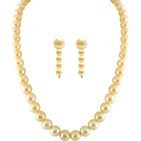 Beautiful fashion Jewellery Single Strand Pink Pearl Classic set for Women by Sri Jagdamba Pearls