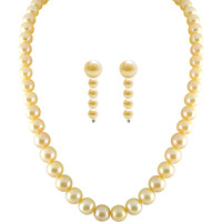 Beautiful fashion Jewellery Single Strand Pink Pearl Classic set for Women by Sri Jagdamba Pearls