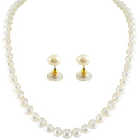 Beautiful fashion Jewellery Signle Strand Line Pearl set for Women by Sri Jagdamba Pearls