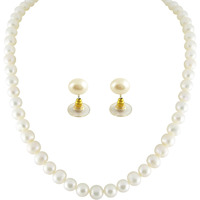Beautiful fashion Jewellery Signle Strand Line Pearl set for Women by Sri Jagdamba Pearls