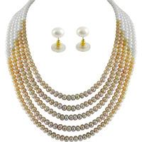 Beautiful fashion Jewellery Colourful Pearl Necklace for Women by Sri Jagdamba Pearls
