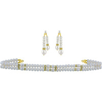 Beautiful fashion Jewellery Double String Pearl Choker set for Women by Sri Jagdamba Pearls