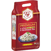 TAJ Premium 1121 Basmati Rice, Extra Long Grain, 5Lbs