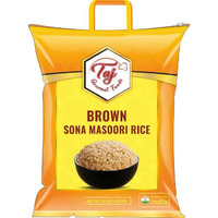 TAJ Brown Sona Masoori Rice, Medium Rice Grain, 10-Pounds
