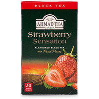 Ahmad Tea Strawberry Sensation Black Tea, 20-Count