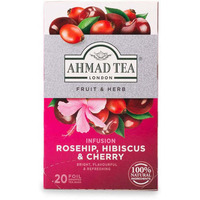 Ahmad Tea Rosehip & Cherry Infusion, 20-Count