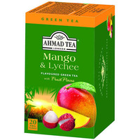 Ahmad Tea Mango & Lychee Flavored Green Tea with Fruit Pieces, 20 CountMango & Lychee Flavored Green Tea