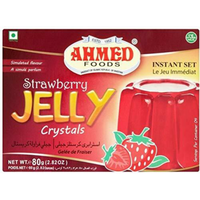AHMED Halal Jello Vegetarian Crystal Jelly, Strawberry, 70 Gram