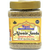 Rani Ajwain Seeds (Carom Bishops Weed) Spice Whole 16oz (454g) ~ Natural | Vegan | Gluten Friendly| NON-GMO | Indian Origin